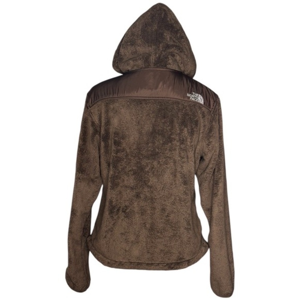 The North Face Brown Oso Fuzzy Fleece Athletic Hooded Jacket Womens Size Small - Picture 4 of 16